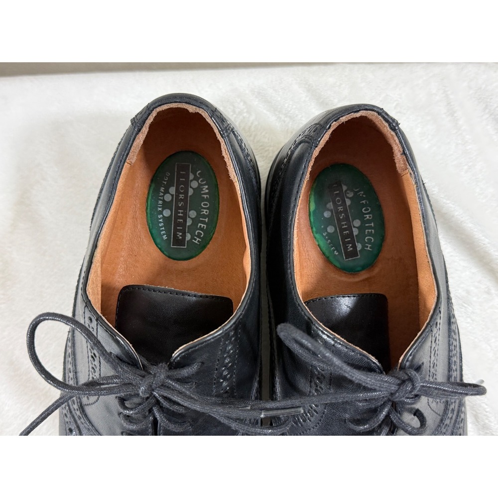 Florsheim Comfortech Men's 8.5M Black Leather Wingtip Oxford Dress Shoes Classic - Picture 6 of 9